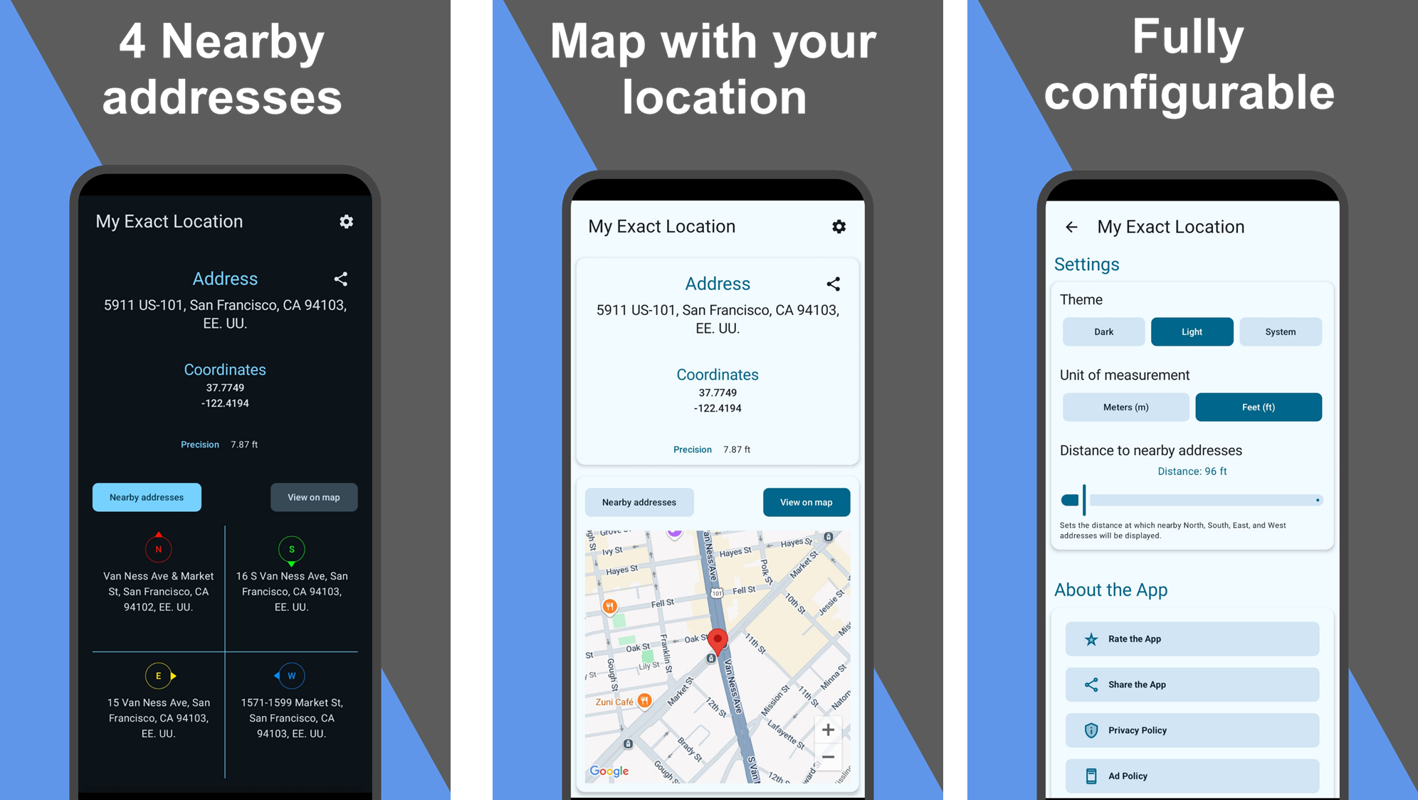 اپلیکیشن My exact location